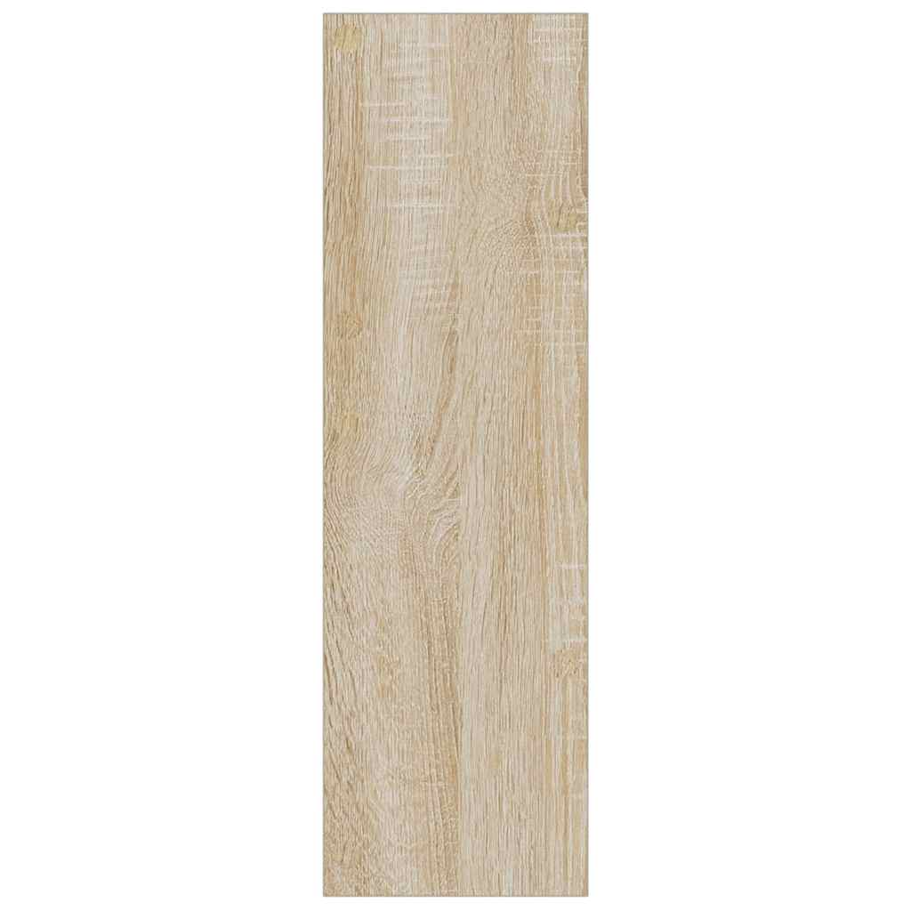 væghængt skoskab 80x18x60 cm konstrueret træ sonoma-eg