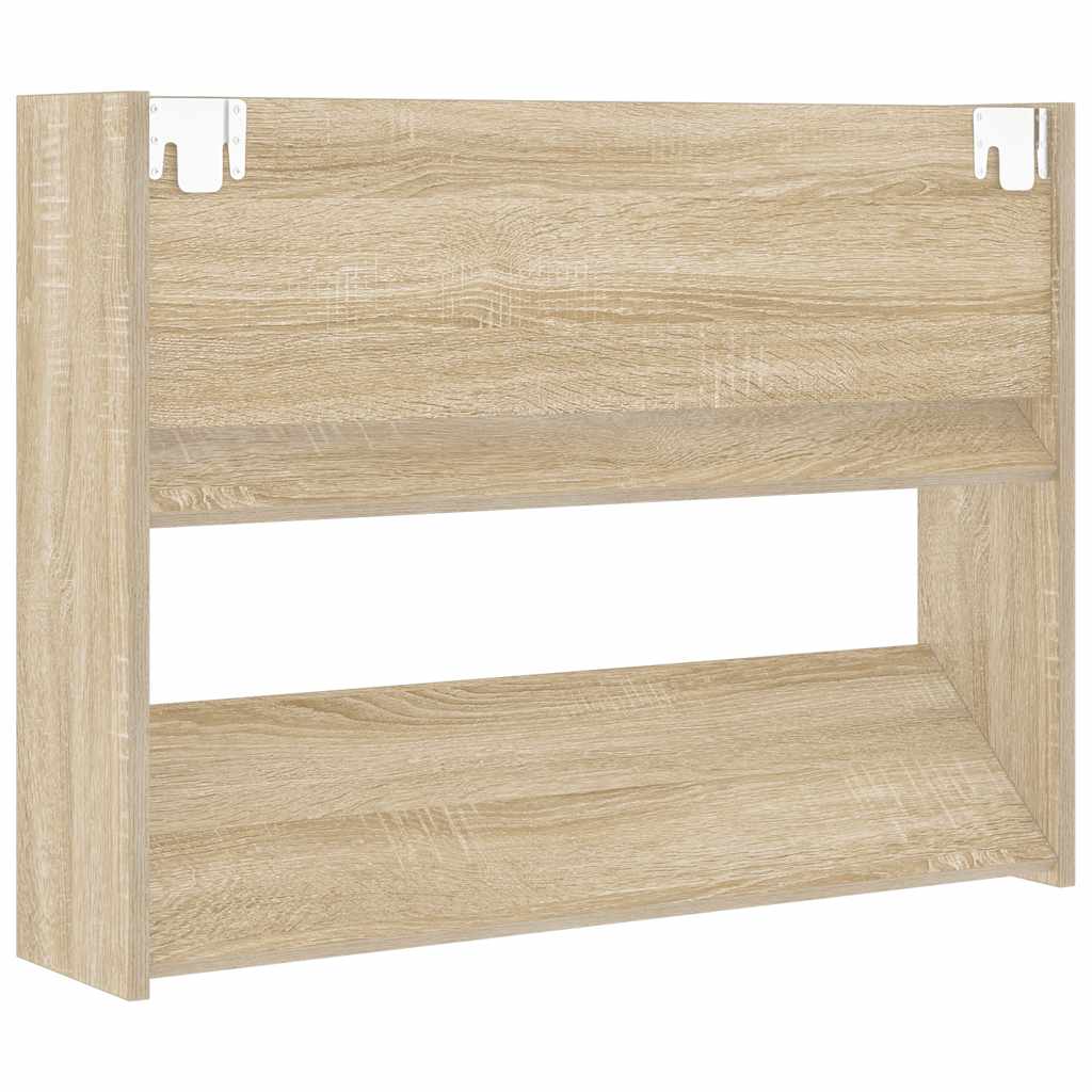 væghængt skoskab 80x18x60 cm konstrueret træ sonoma-eg