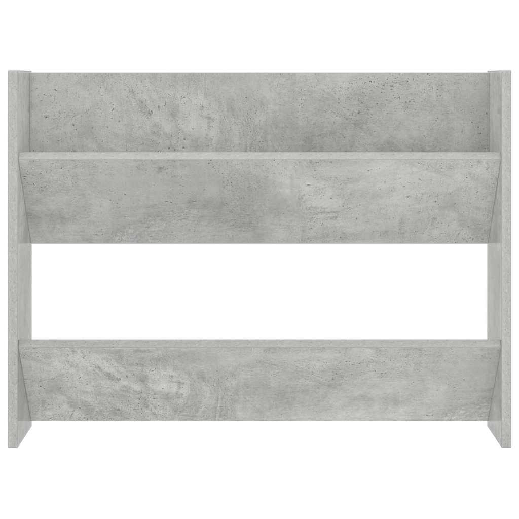 væghængt skoskab 80x18x60 cm konstrueret træ betongrå