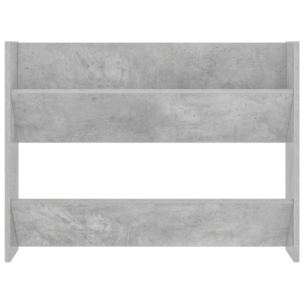 væghængte skoskabe 2 stk. 80x18x60 cm spånplade betongrå