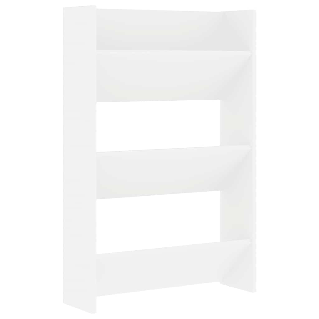 væghængt skoskab 60x18x90 cm spånplade hvid