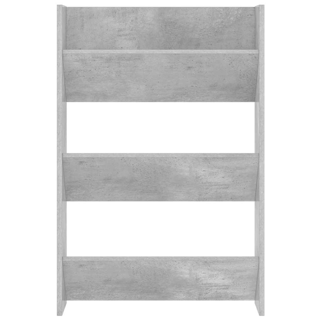 væghængte skoskabe 2 stk. 60x18x90 cm spånplade betongrå