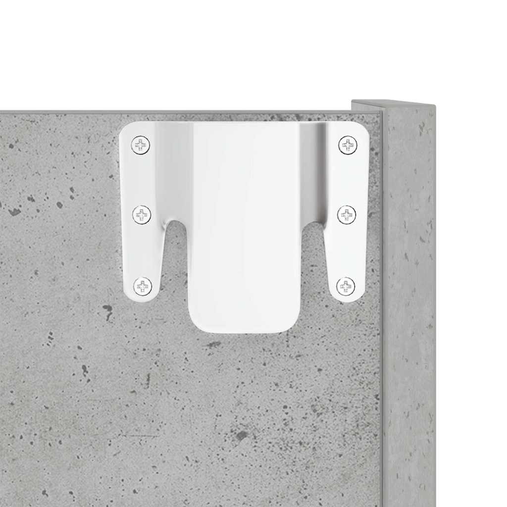 væghængte skoskabe 2 stk. 60x18x90 cm spånplade betongrå