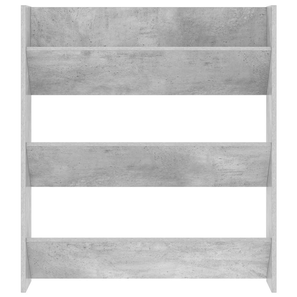 væghængt skoskab 80x18x90 cm spånplade betongrå
