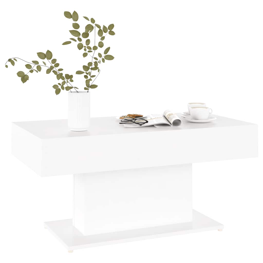 sofabord 96x50x45 cm konstrueret træ hvid