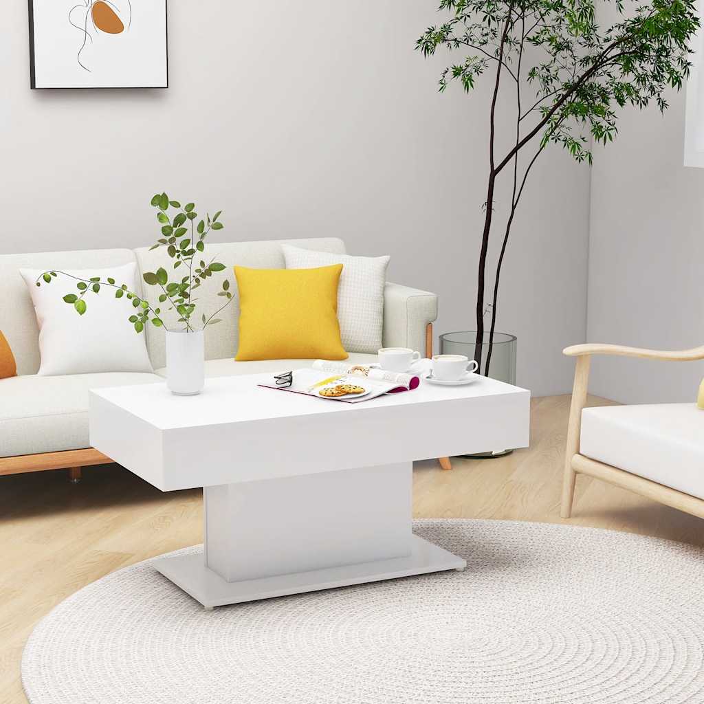 sofabord 96x50x45 cm konstrueret træ hvid