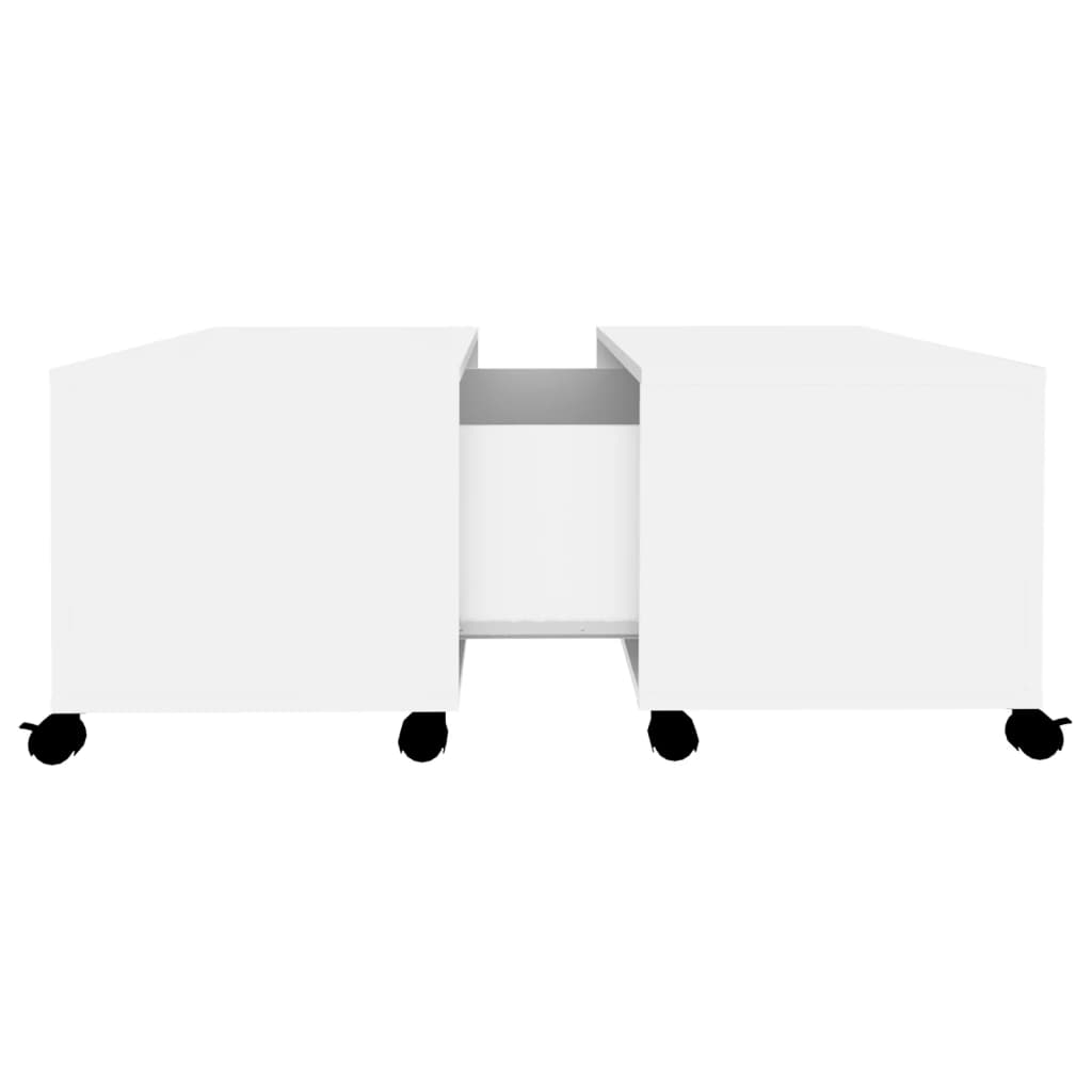 sofabord 75x75x38 cm konstrueret træ hvid
