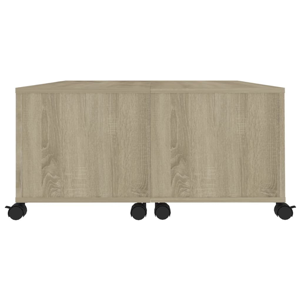 sofabord 75x75x38 cm konstrueret træ sonoma-eg