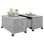 sofabord 75x75x38 cm konstrueret træ betongrå