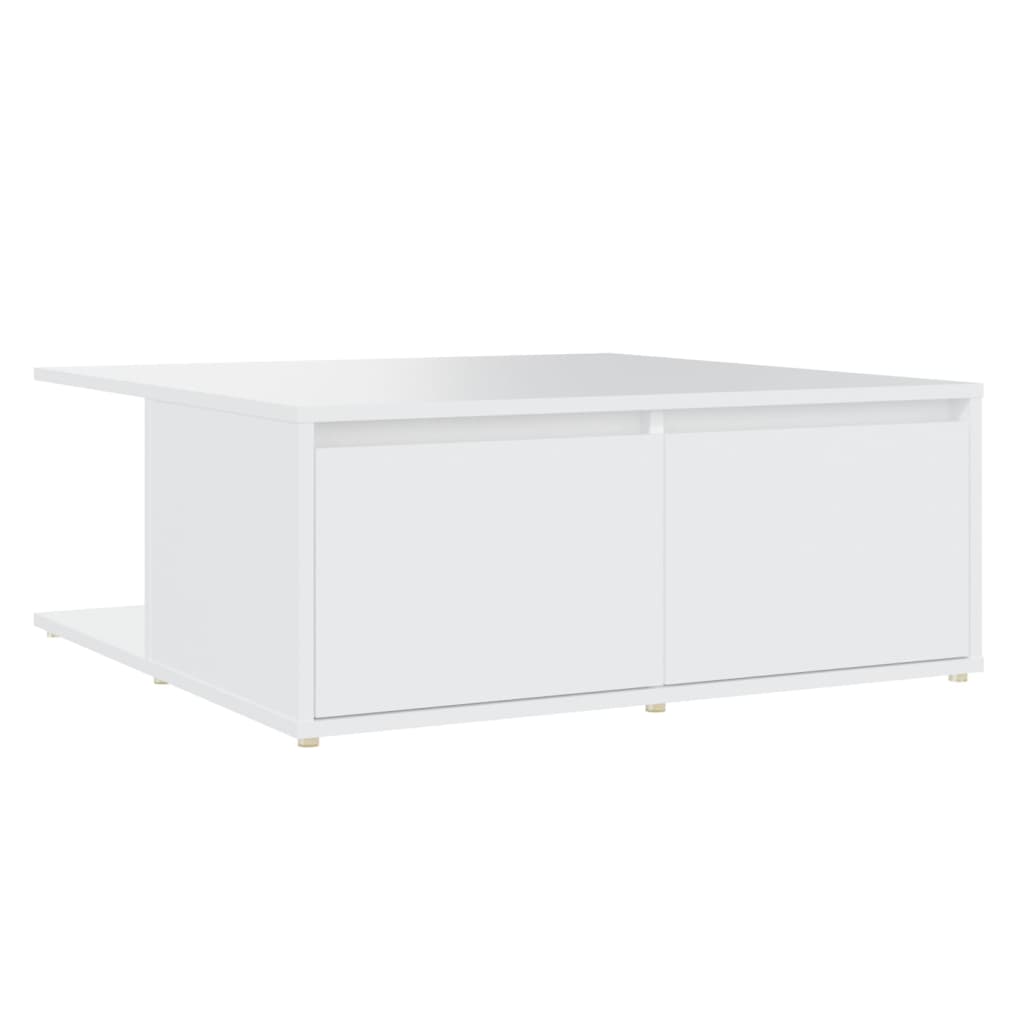 sofabord 80x80x31 cm konstrueret træ hvid