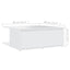 sofabord 80x80x31 cm konstrueret træ hvid
