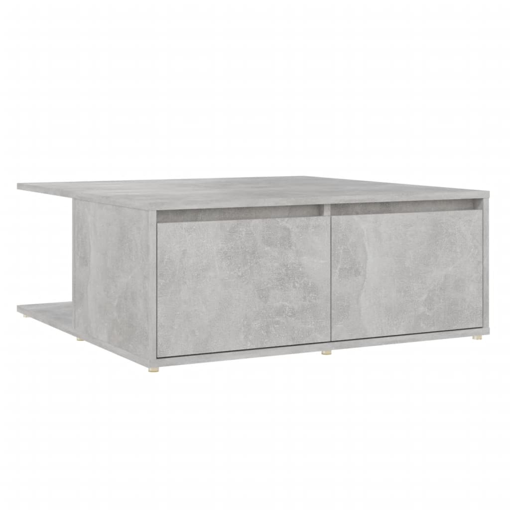 sofabord 80x80x31 cm konstrueret træ betongrå