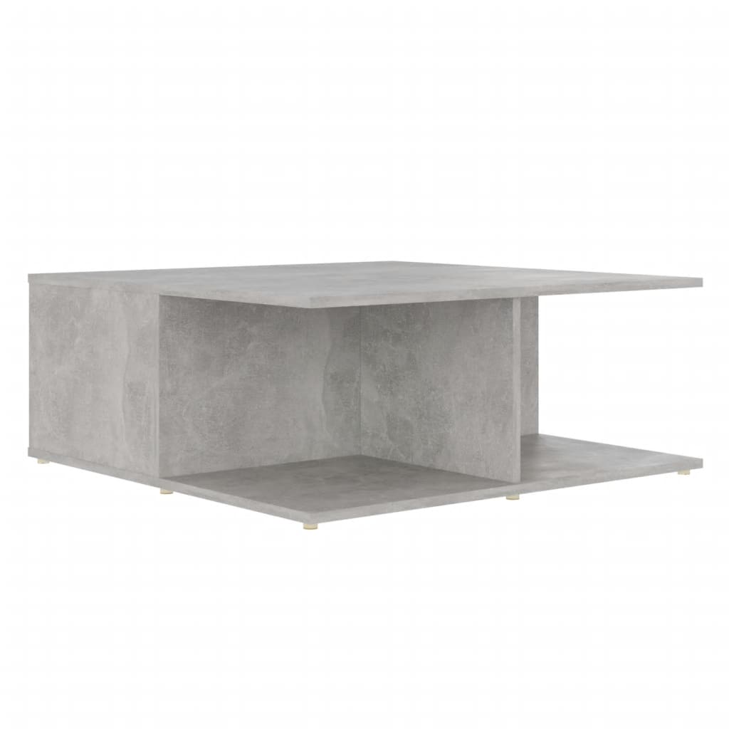 sofabord 80x80x31 cm konstrueret træ betongrå