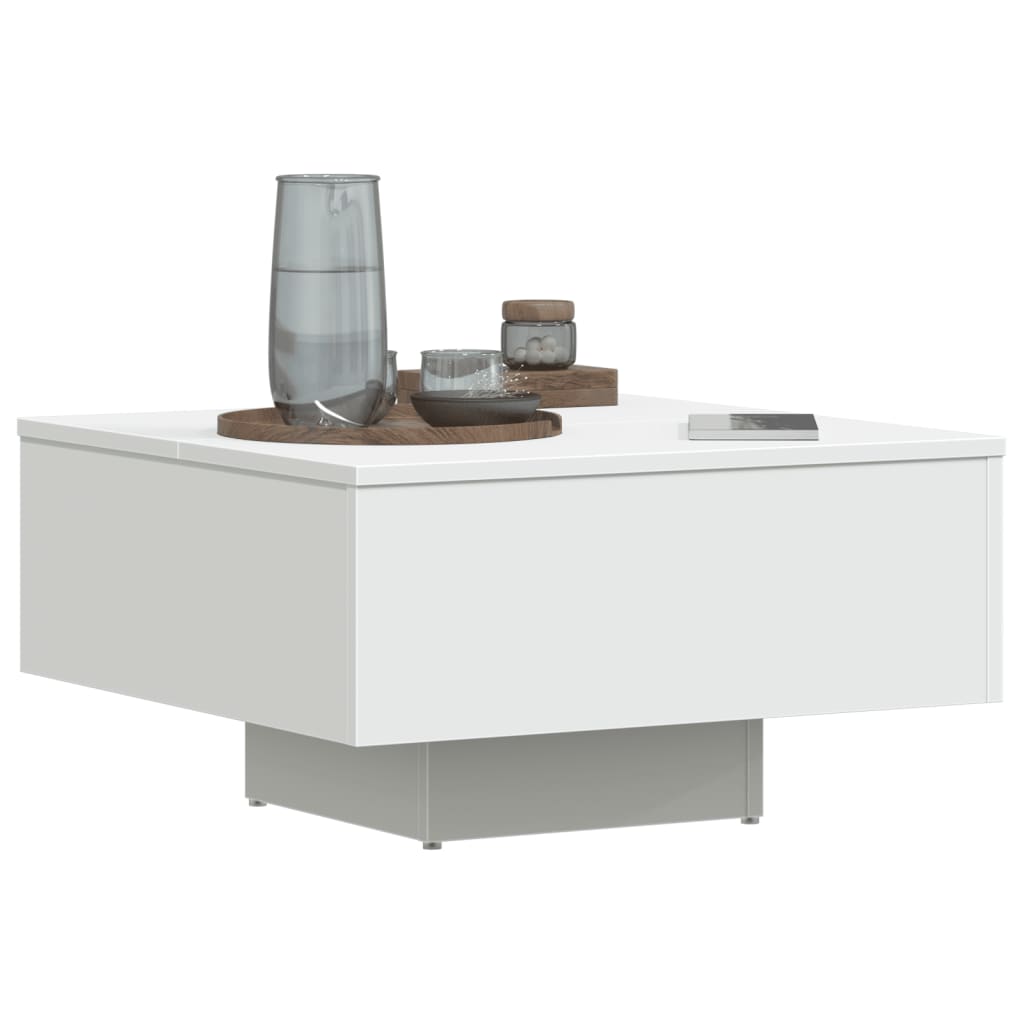sofabord 60x60x31,5 cm konstrueret træ hvid