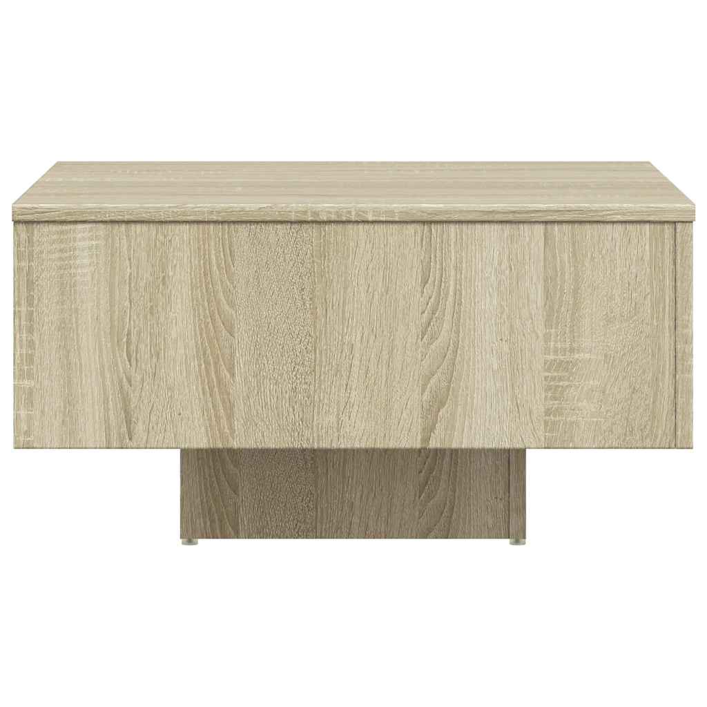 sofabord 60x60x31,5 cm konstrueret træ sonoma-eg