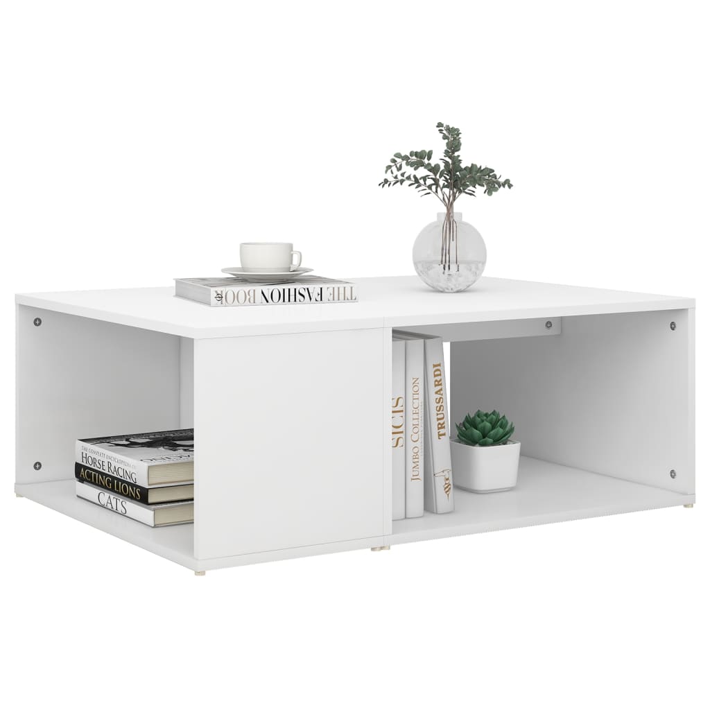 sofabord 90x67x33 cm konstrueret træ hvid