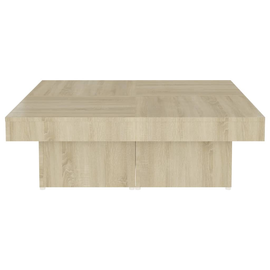 sofabord 90x90x28 cm konstrueret træ sonoma-eg