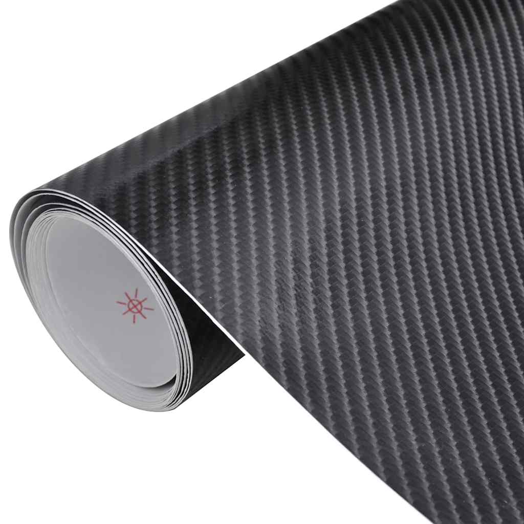 bilfolier 2 stk. 100x150 cm + 50x150 cm 4D sort