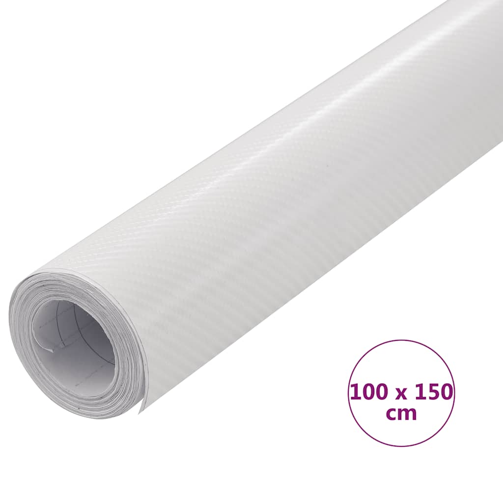 bilfolie 100x150 cm 4D hvid