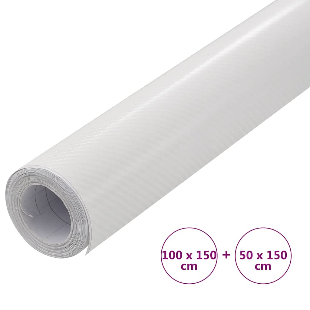 bilfolier 2 stk. 100x150 cm + 50x150 cm 4D hvid