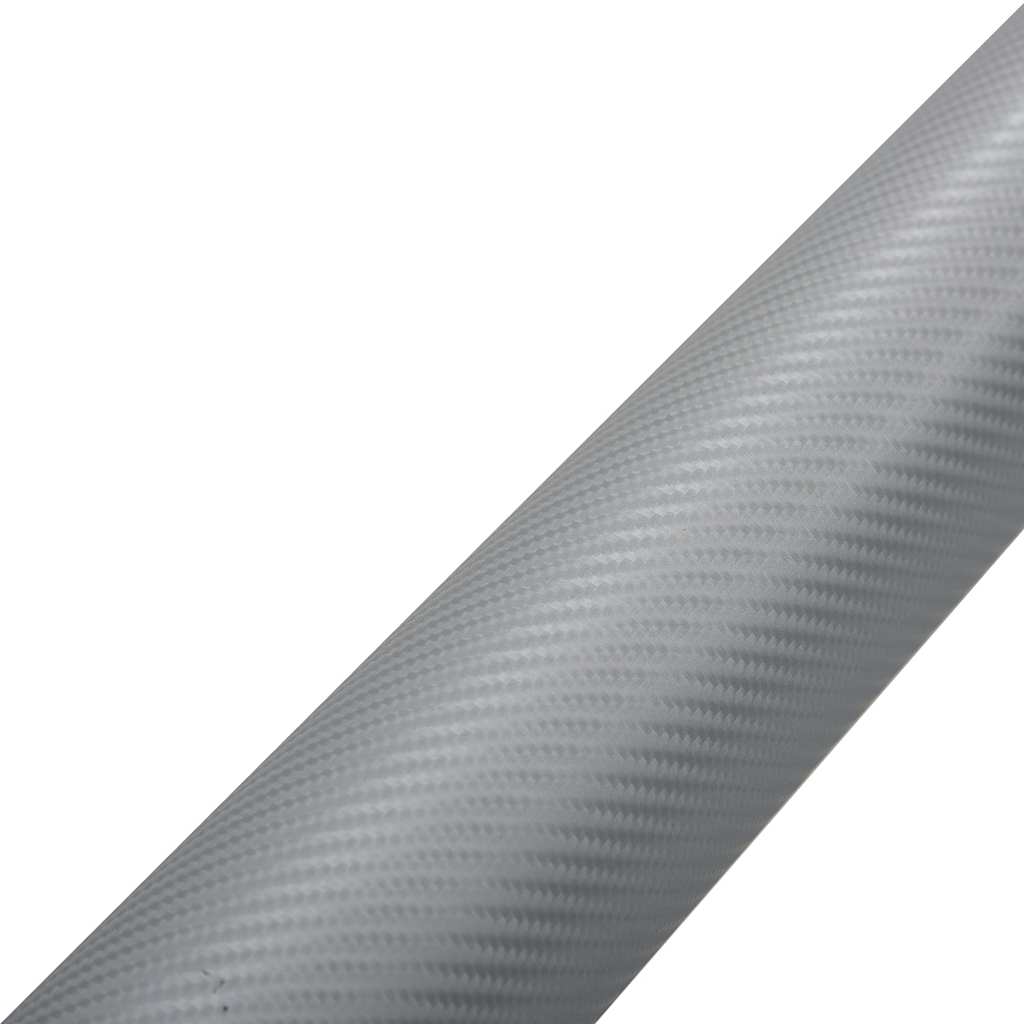 bilfolier 2 stk. 100x150 cm + 50x150 cm 4D sølvfarvet