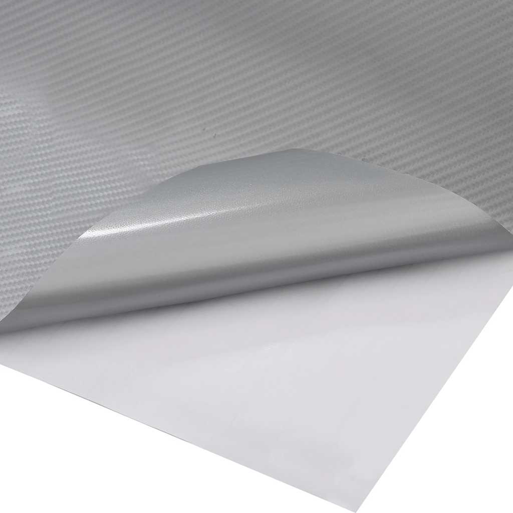 bilfolier 2 stk. 100x150 cm + 50x150 cm 4D sølvfarvet