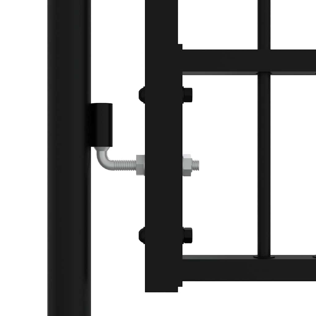 hegnslåge KAMPEN med spydtop sort 302x150 cm stål