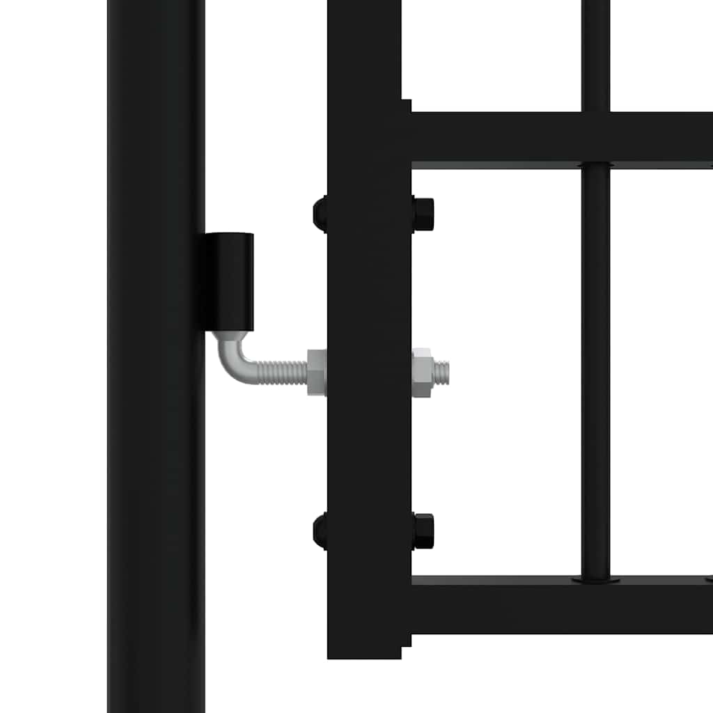 hegnslåge KAMPEN med spydtop sort 394,5x78 cm stål