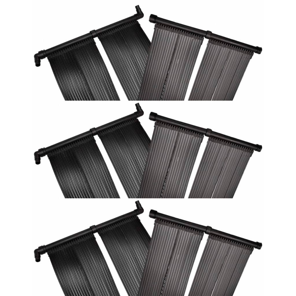soldrevne varmepaneler til pool 6 stk. 80x620 cm