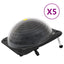 soldrevne poolvarmere 5 stk. 75x75x36 cm HDPE aluminium