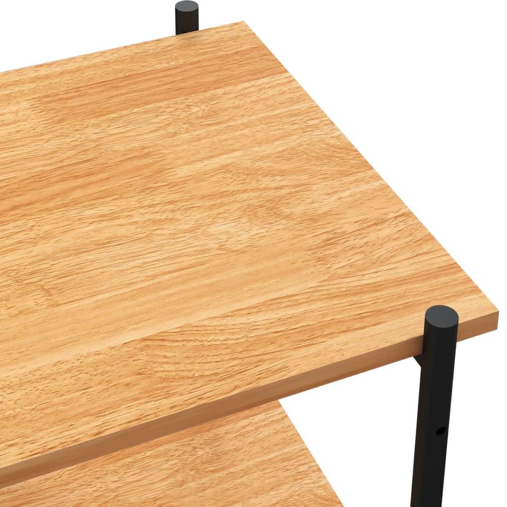reol med 3 hylder sort og eg 80x40x92 cm