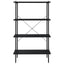 reol med 4 hylder 80x40x130 cm sort
