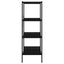reol med 4 hylder 80x40x130 cm sort