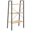 stigereol med 3 hylder 56x35x108 cm lysebrun og sort