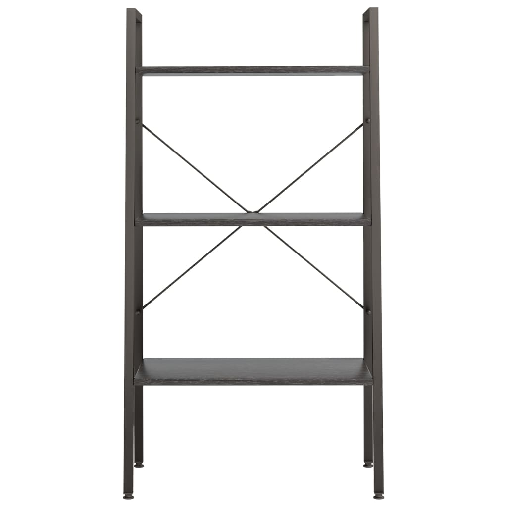 stigereol med 3 hylder 56x35x108 cm sort