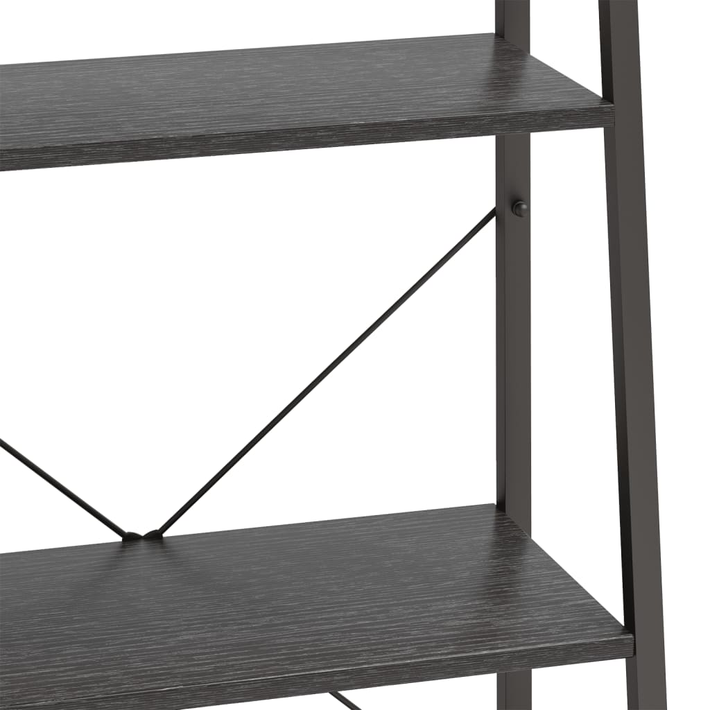 stigereol med 3 hylder 56x35x108 cm sort