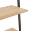 stigereol med 4 hylder 64x34x150,5 cm lysebrun og sort