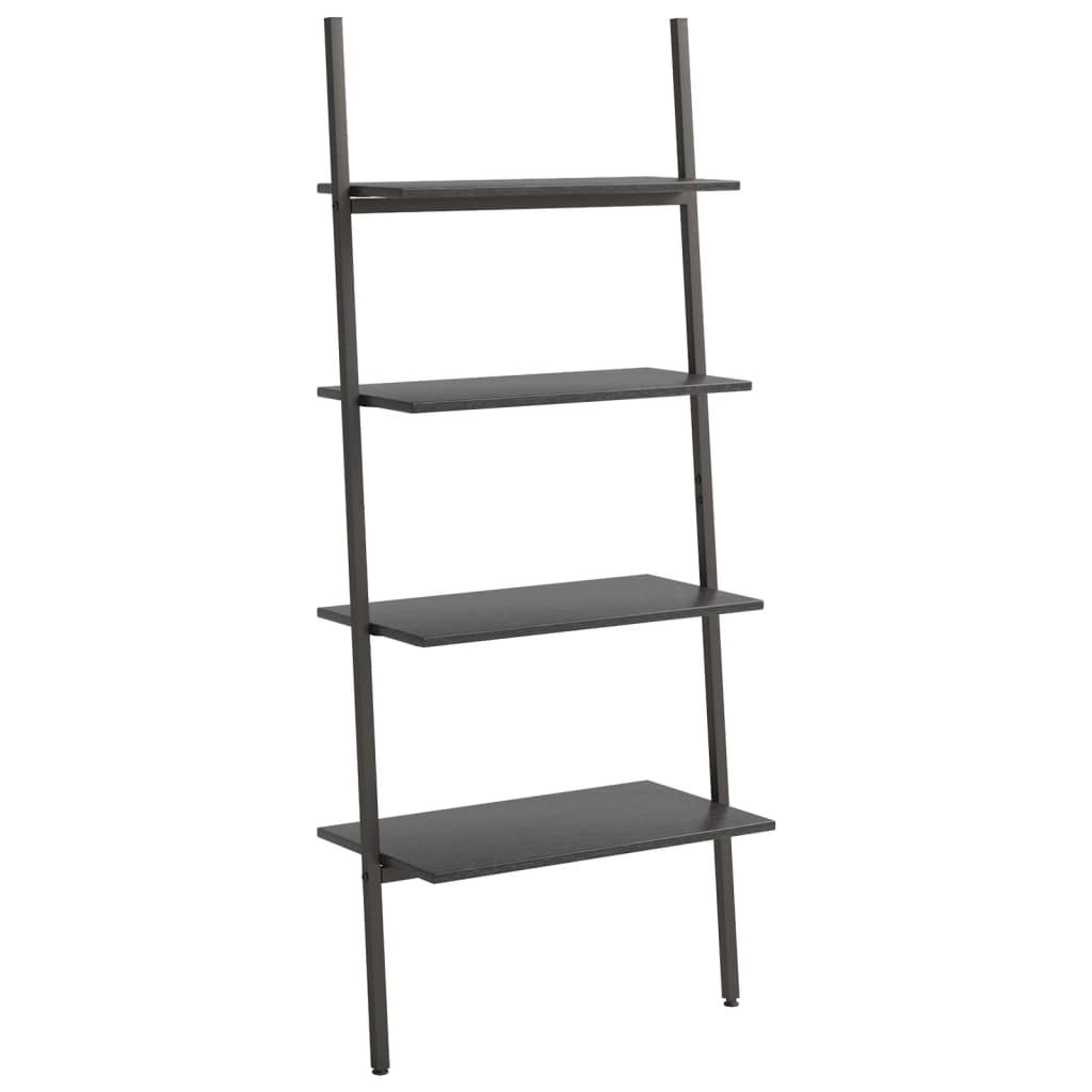 stigereol med 4 hylder 64x34x150,5 cm sort