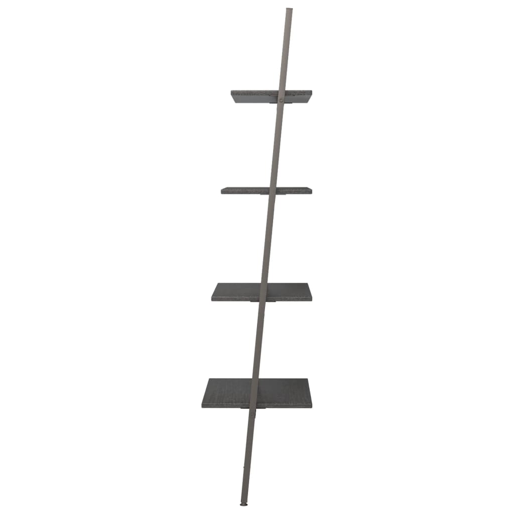 stigereol med 4 hylder 64x34x150,5 cm sort