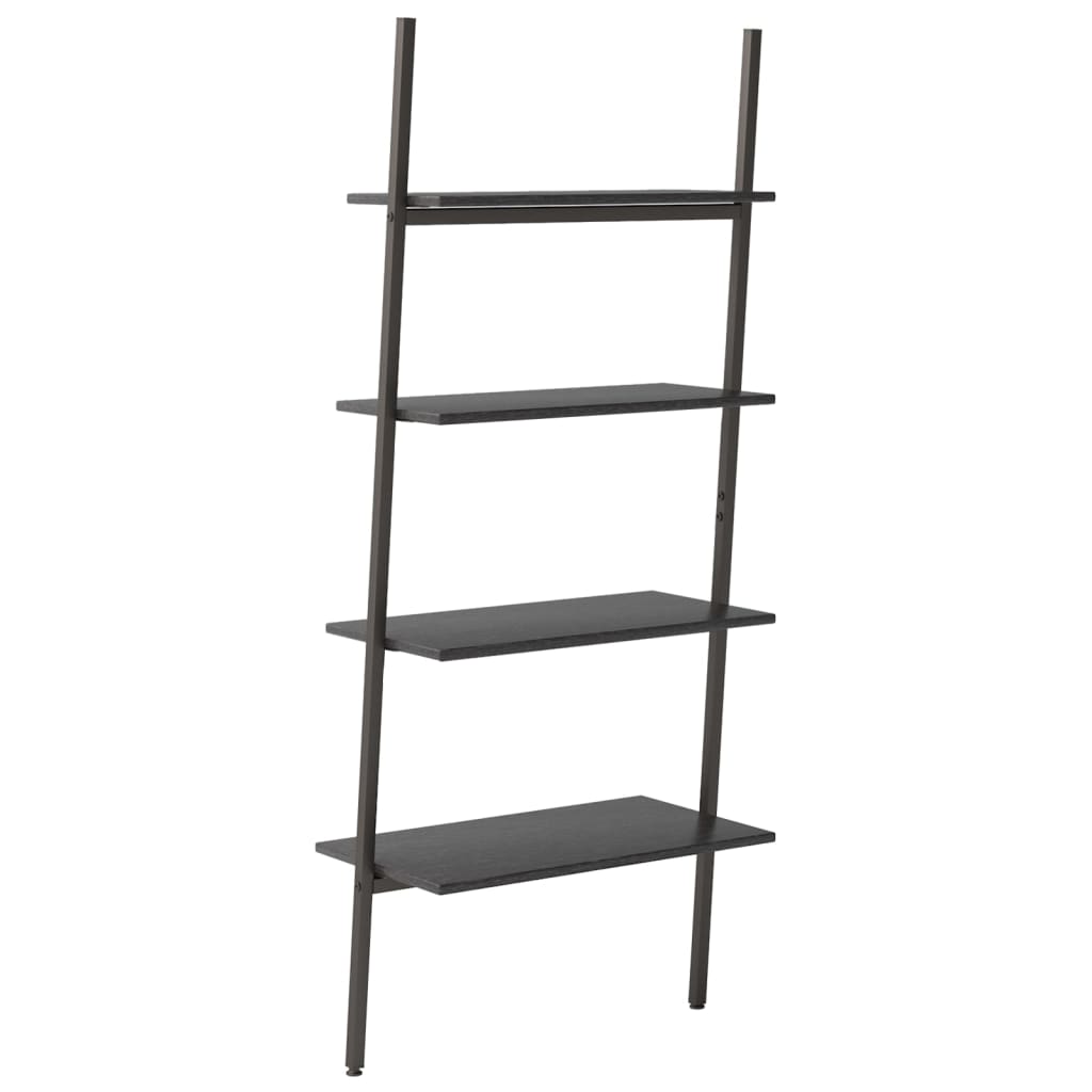 stigereol med 4 hylder 64x34x150,5 cm sort