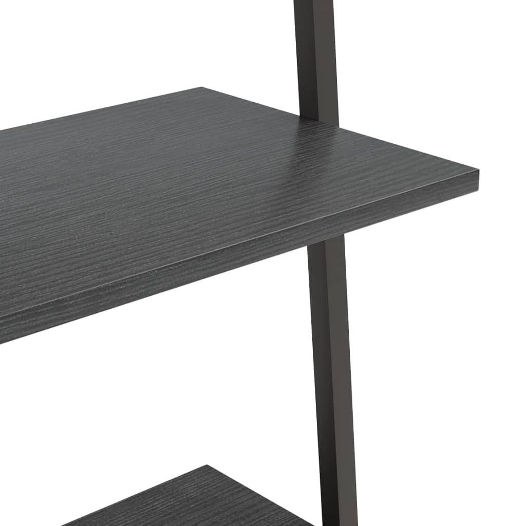stigereol med 4 hylder 64x34x150,5 cm sort