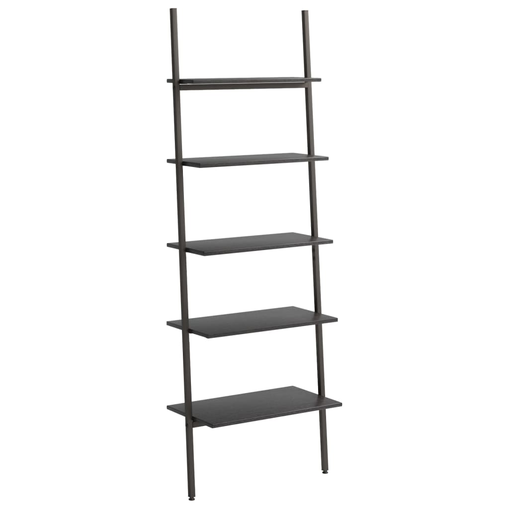 stigereol med 5 hylder 64x34x185,5 cm sort