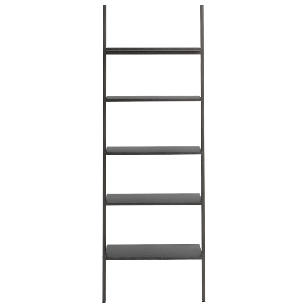 stigereol med 5 hylder 64x34x185,5 cm sort