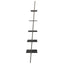 stigereol med 5 hylder 64x34x185,5 cm sort