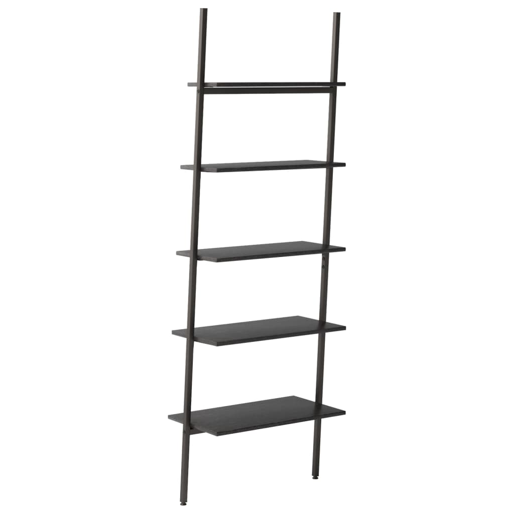 stigereol med 5 hylder 64x34x185,5 cm sort