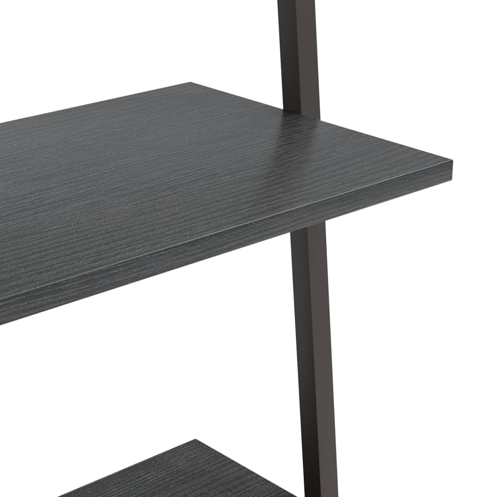 stigereol med 5 hylder 64x34x185,5 cm sort