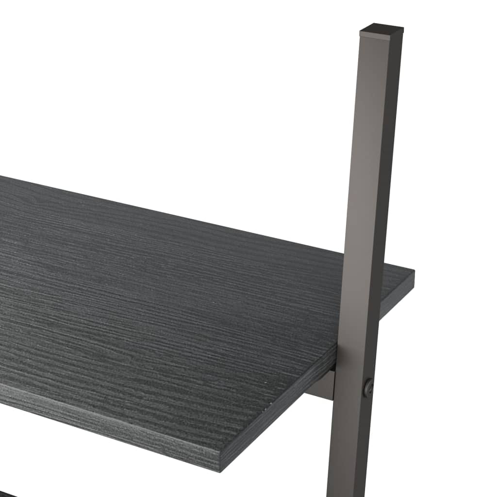 stigereol med 5 hylder 64x34x185,5 cm sort