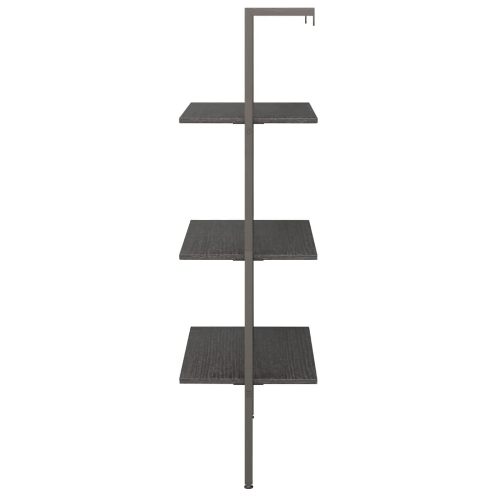 stigereol med 3 hylder 64x35x120,5 cm sort