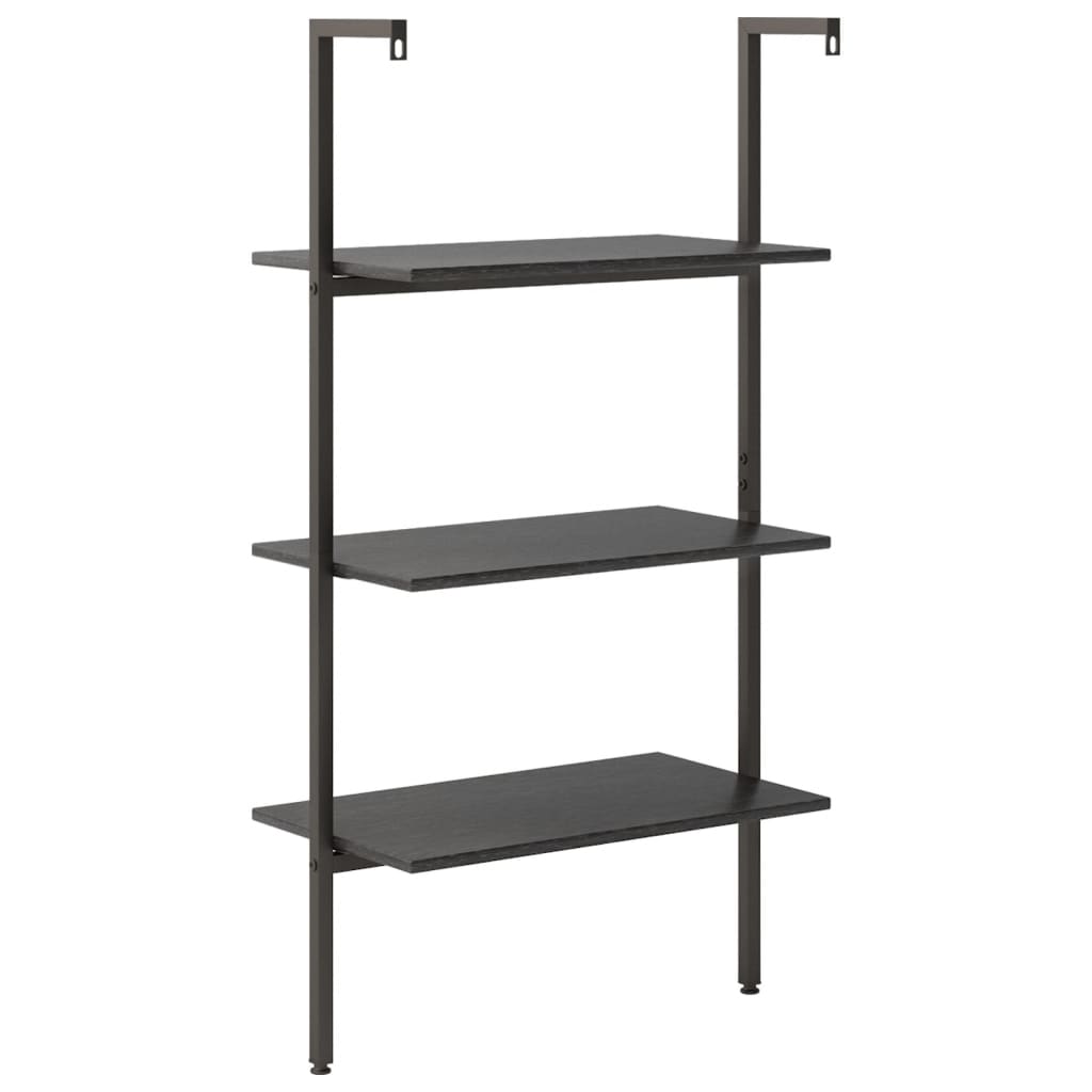 stigereol med 3 hylder 64x35x120,5 cm sort