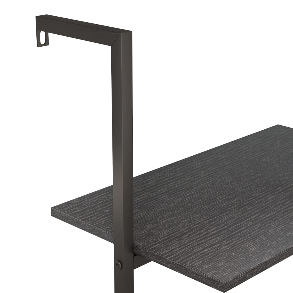 stigereol med 3 hylder 64x35x120,5 cm sort